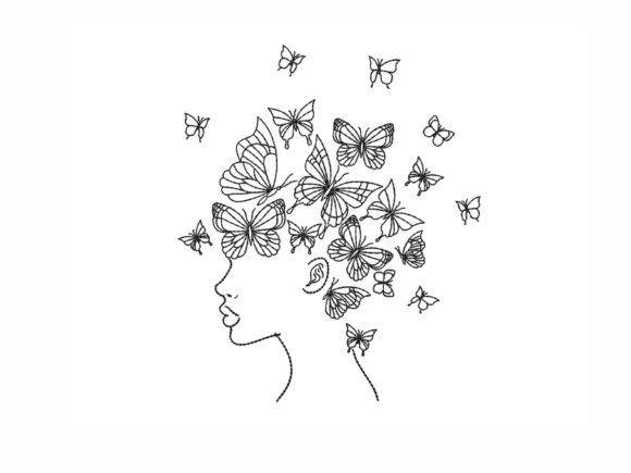 African Woman with Butterflies Embroidery Review