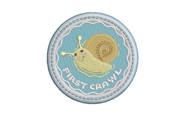 Baby Milestone First Crawl Embroidery Review