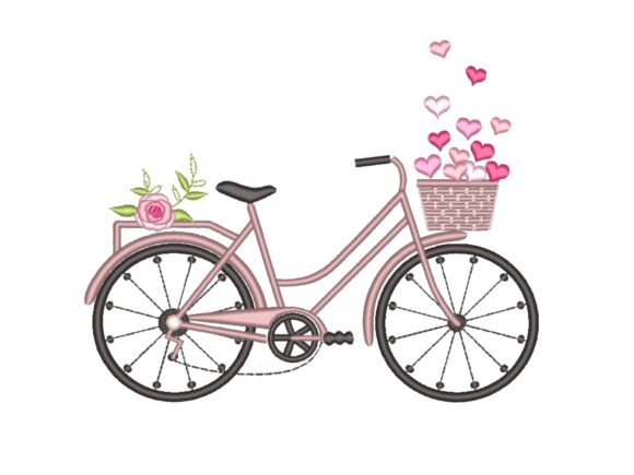 Bicycle with Hearts Embroidery Review