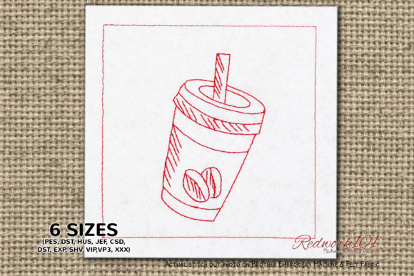 Coffee Cup with Straw Embroidery Review