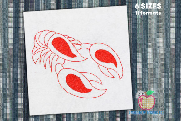 Cute Cartoon Lobster Embroidery Review