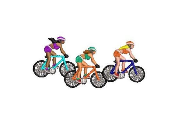 Cycling Women Embroidery Design Review