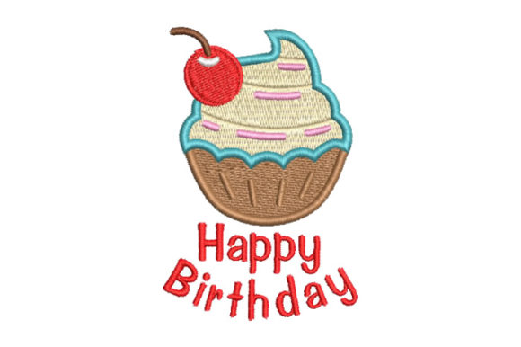 Happy Birthday Cupcake Embroidery Review