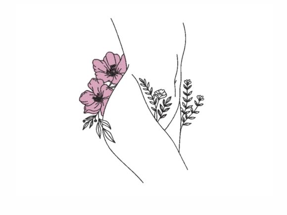 Naked Woman with Flowers Embroidery Review