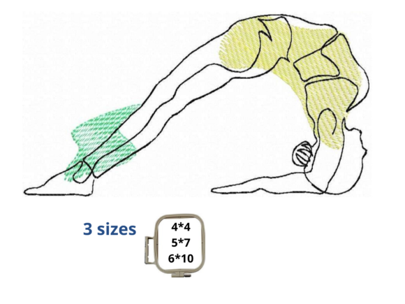 Yoga Pose Line Art Embroidery Review